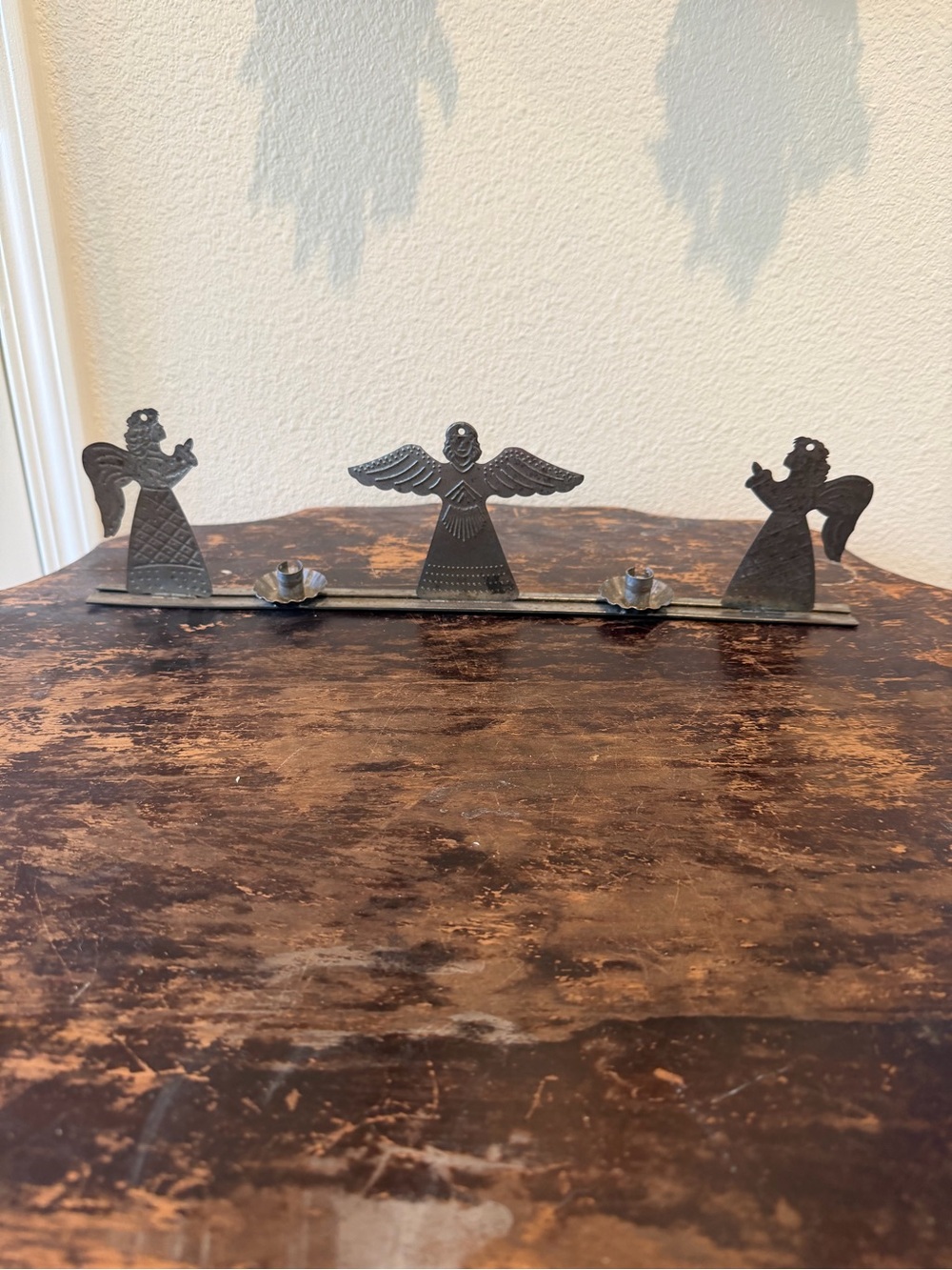 Metal Angel Trio Wall Candle Holder - Home Decor